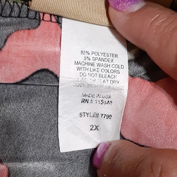 Bright orange camouflage top - Picture 6 of 6